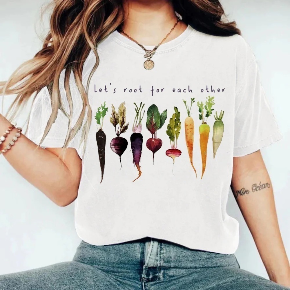 Lets Root For Each Other And Watch Each Other Grow Gardening Vegetable Shirt